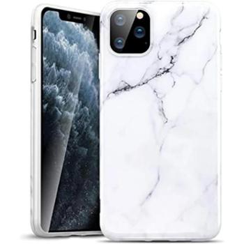 iPhone 11 Pro (5,8&quot;) hátlap tok, TPU tok, márvány mintás, fehér, Devia Marble kép