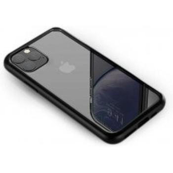 iPhone 11 Pro (5,8&quot;) ütésálló hátlap tok, TPU tok, átlátszó / fekete keret, Devia Shark4 kép