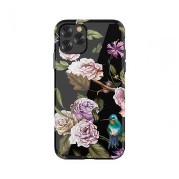 iPhone 11 Pro Max 2019 (6,5&quot;) hátlap tok, műanyag tok, virág mintás, fekete, Devia Perfume Lily kép