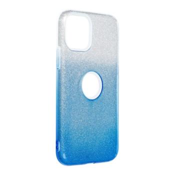 iPhone 11 Pro Max (6,5&quot;) szilikon tok, csillámos, hátlap tok, kék-ezüst, Shining kép