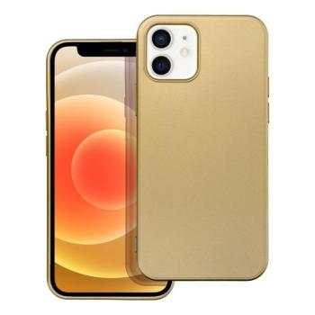 iPhone 12 / 12 Pro (6,1&quot;) hátlap tok, TPU tok, arany, Metallic kép