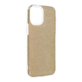 iPhone 12 Mini (5,4&quot;) szilikon tok, csillámos, hátlap tok, arany, Shining kép
