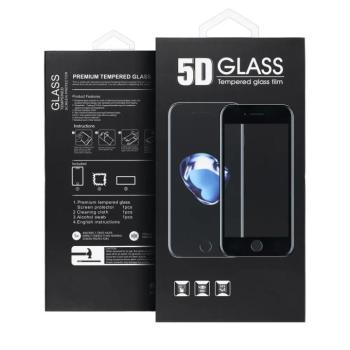iPhone 12 Pro Max (6.7&quot;) előlapi üvegfólia, edzett, hajlított, fekete keret, 9H, 5D Full Glue (Matte) kép