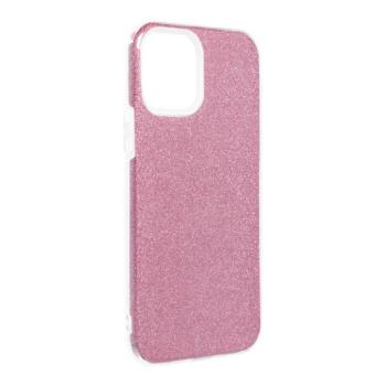 iPhone 12 Pro Max (6,7&quot;) szilikon tok, csillámos, hátlap tok, pink, Shining kép