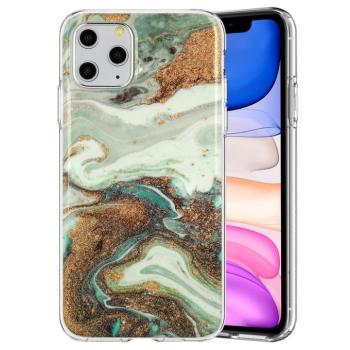 iPhone 12 Pro Max (6,7&quot;) szilikon tok, hátlap tok, TPU tok, márvány mintás, Marble Glitter Design 5 kép