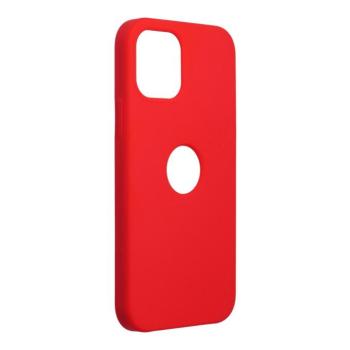 iPhone 12 Pro Max (6,7&quot;) szilikon tok, matt, velúr belső, kivágott, piros, Forcell Silicone kép