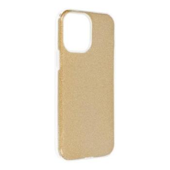 iPhone 13 Pro (6,1&quot;) szilikon tok, csillámos, hátlap tok, arany, Shining kép