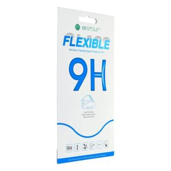 iPhone 13 Pro Max / 14 Plus (6,7&quot;) nano flexibilis hibrid üvegfólia, edzett, full glue, Bestsuit kép