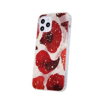 iPhone 13 Pro Max (6,7&quot;) hátlap tok, TPU tok, mintás, Gold Glam Poppy kép