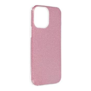 iPhone 13 Pro Max (6.7&quot;) szilikon tok, csillámos, hátlap tok, pink, Shining kép