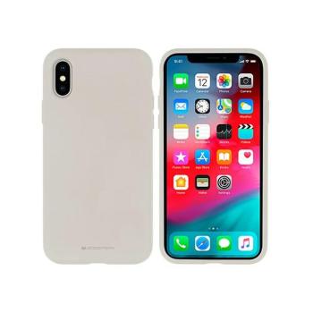 iPhone 14 (6.1&quot;) szilikon tok, hátlap tok, szürke, matt, velúr belső, Mercury Silicone kép