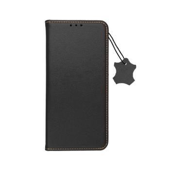 iPhone 14 Plus (6.7&quot;) bőr telefon tok, könyvtok, oldalra nyíló tok, mágnesesen záródó, fekete, Forcell Leather kép
