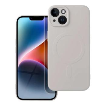 iPhone 14 Plus (6,7&quot;) telefon tok, szilikon tok, magsafe, mikroszálas belső, antik fehér, Silicone Mag Cover kép