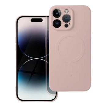 iPhone 14 Plus (6,7&quot;) telefon tok, szilikon tok, magsafe, mikroszálas belső, púderrózsaszín, Silicone Mag Cover kép