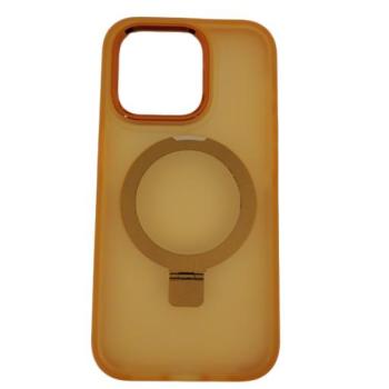 iPhone 14 Pro (6.1&quot;) hátlap tok, műanyag / TPU tok, narancssárga / áttetsző, Magsafe kép