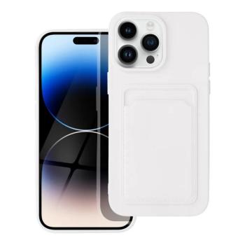 iPhone 14 Pro (6,1&quot;) szilikon tok, hátlap tok, bankkártya tartós, fehér, Card kép