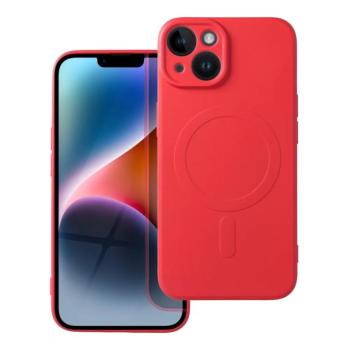iPhone 14 Pro (6,1&quot;) telefon tok, szilikon tok, magsafe, mikroszálas belső, piros, Silicone Mag Cover kép