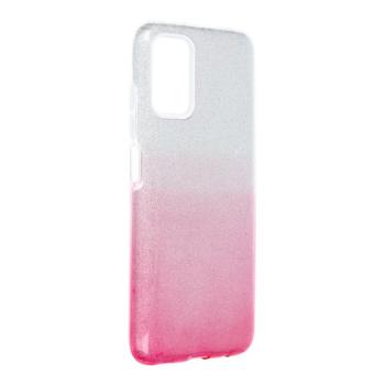 iPhone 14 Pro Max (6.1&quot;) szilikon tok, csillámos, hátlap tok, pink-ezüst, Shining kép