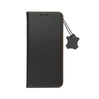 iPhone 14 Pro Max (6.7&quot;) bőr telefon tok, könyvtok, oldalra nyíló tok, mágnesesen záródó, fekete, Forcell Leather kép