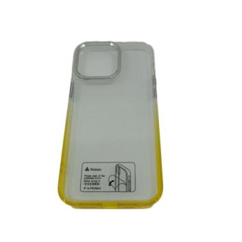 iPhone 14 Pro Max (6.7&quot;) hátlap tok, TPU tok, sárga-átlátszó színátmenetes kép