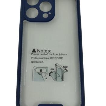 iPhone 14 Pro Max (6.7&quot;) hátlap tok, TPU tok, sötétzöld/átlátszó, kamera védős, színes keretes kép