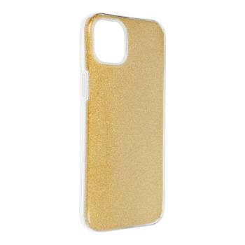 iPhone 14 Pro Max (6.7&quot;) szilikon tok, csillámos, hátlap tok, arany, Shining kép
