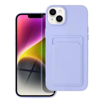iPhone 14 Pro Max (6,7&quot;) szilikon tok, hátlap tok, bankkártya tartós, lila, Card kép