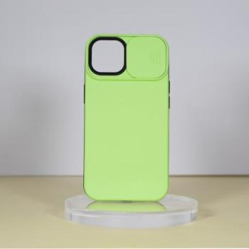 iPhone 14 Pro TPU+PC csúsz. kameravédős tok,Zöld kép