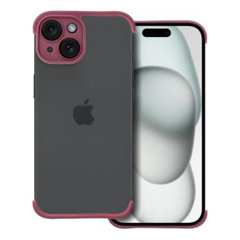 iPhone 15 (6.1&quot;) keret tok, TPU tok, kameravédelem, bordó, Mini Bumpers kép