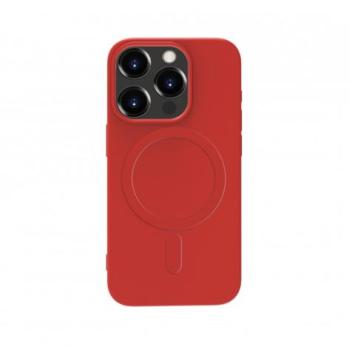 iPhone 15 Plus mágneses szilikon tok, Piros kép