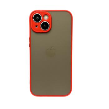 iPhone 15 Plus műanyag tok, piros-fekete kép