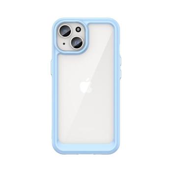 iPhone 15 Plus Outer Space megerősített tok Rugalmas kerettel - Kék kép