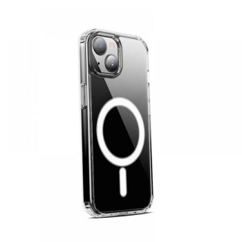 iPhone 15 Plus TPU+PC mágneses szilikon tok, Átlát kép