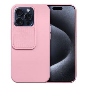 iPhone 15 Pro (6.1&quot;) hátlap tok, TPU tok, kamera védővel, rózsaszín, Slide kép