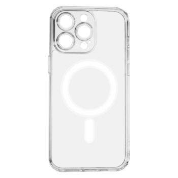 iPhone 15 Pro (6.1&quot;) szilikon tok, átlátszó, 1,5mm, kamera védelemmel, Anti Shock Magsafe kép