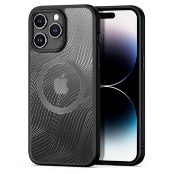 iPhone 15 Pro Max (6.7&quot;) hátlap tok, TPU tok, Magsafe, fekete/átlátszó, DUX Ducis Aimo Magsafe kép