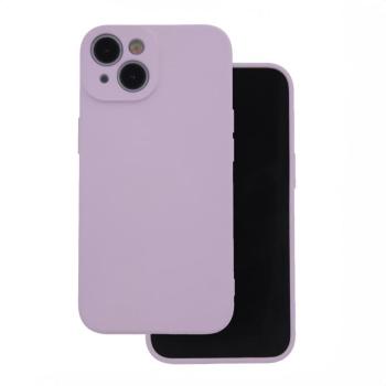iPhone 15 Pro Max (6.7&quot;) szilikon tok, hátlap tok, velúr belső, lila, matt, Silicone Case kép
