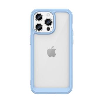 iPhone 15 Pro Max Outer Space megerősített tok Rugalmas kerettel - Kék kép