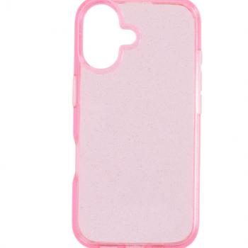 Iphone 16 csillámos szilikon hátlap, Pink kép