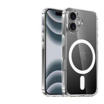 iPhone 16 mágneses szilikon tok, Átlátsz. kép