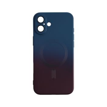 iPhone 16 Plus mágneses design tok, Sötétkék-Pink kép