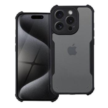 iPhone 16 Plus ütésálló tok erősített peremmel, fekete kép
