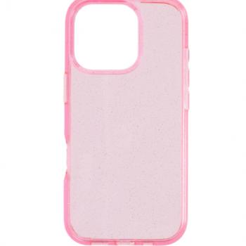 Iphone 16 Pro csillámos szilikon hátlap, Pink kép
