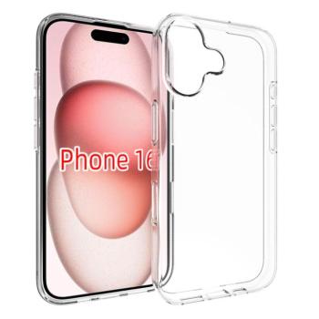iPhone 16 vékony TPU szilikon hátlap,Átlátszó kép