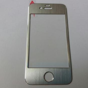 iPhone 4 4G 4S ezüst színű 0,3mm előlapi üvegfólia kép