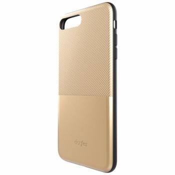 iPhone 6 / 6S (4,7&quot;) hátlap tok, műanyag tok, bankkártya tartós, carbon prémium, arany, Dotfes G02 kép