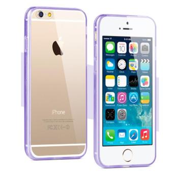 iPhone 6 6S (4,7&quot;) lila szilikonos hybrid hátlap tok kép