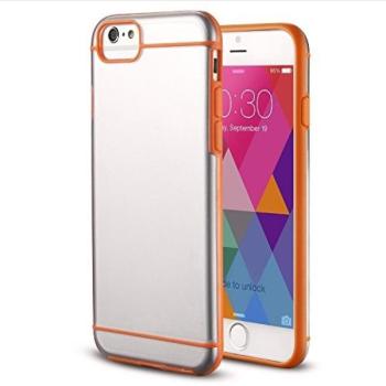 iPhone 6 6S (4,7&quot;) narancs TPU kemény hybrid hátlap tok kép