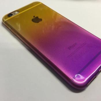 iPhone 6 6S (4,7&quot;) sárga és lila színű 0,3mm ultra vékony szilikon tok kép
