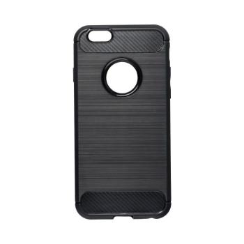 iPhone 6 / 6S (4,7&quot;) szilikon tok, fekete, kivágott, Carbon fiber kép